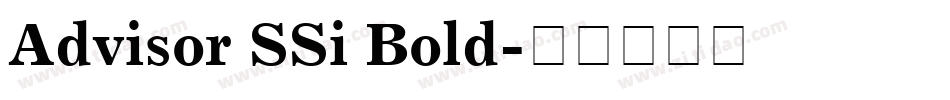 Advisor SSi Bold字体转换